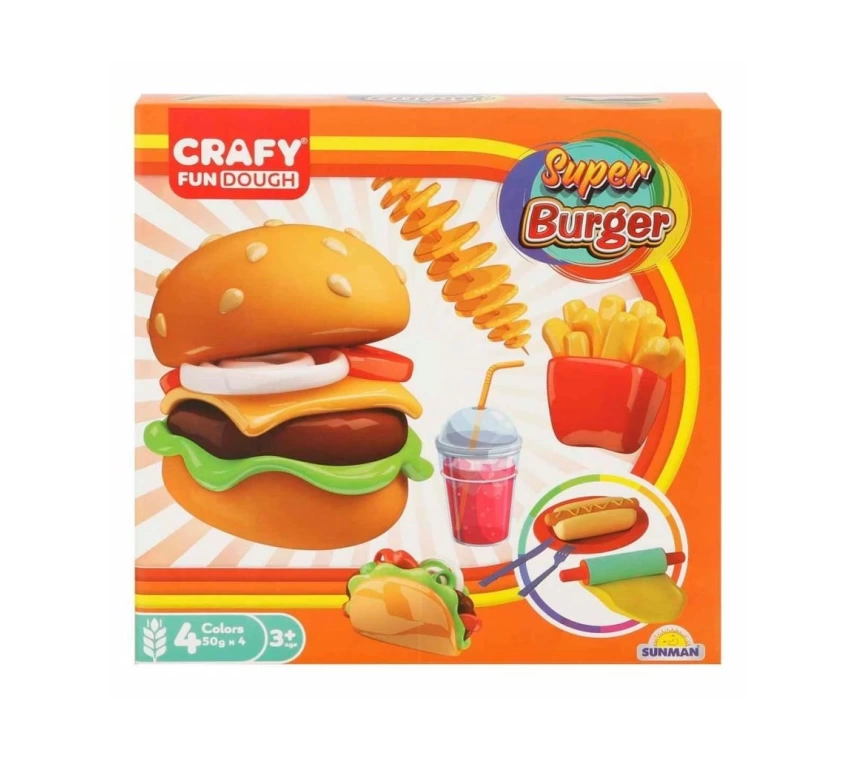 Nessiworld 2015 Crafy Süper Burger Oyun Hamuru Seti 200 g 12 Parça