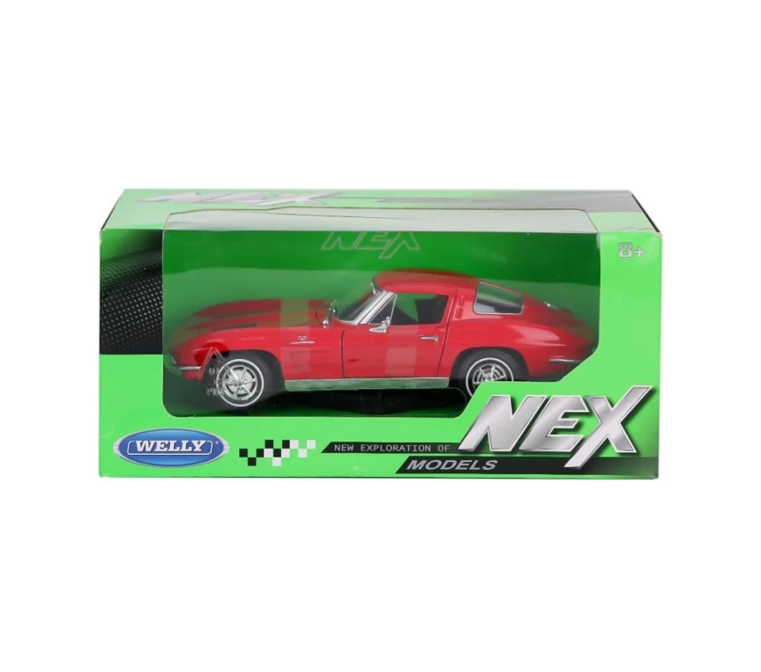 Nessiworld 24073 Welly Chevrolet Corvette 1963 1:24 -Karsan Oyuncak
