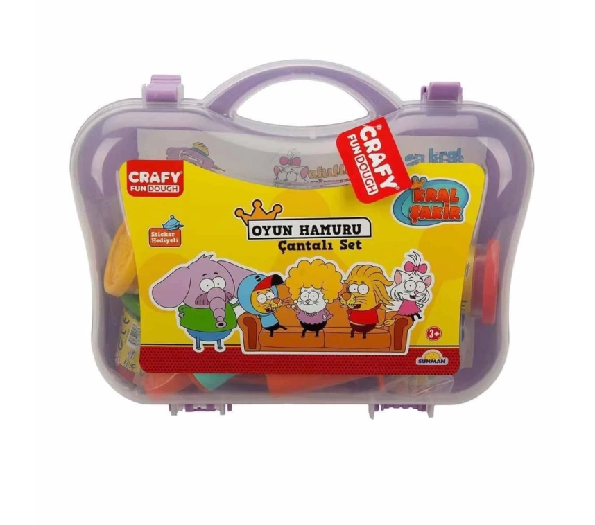 Nessiworld 2463 Crafy Kral Şakir Çantalı Oyun Hamuru Seti 200 g 20 Parça