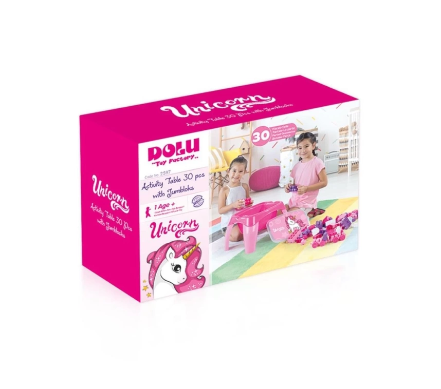 Nessiworld 2598 UNICORN AKTIVITE OYUN MASASI 30PCS MEGA BLOK