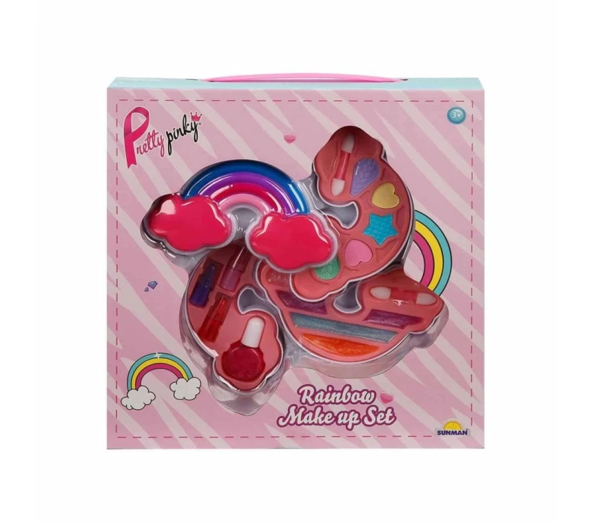 Nessiworld 2601 SUN-RST-PRP-Güzellik Set Makyaj Gökkuşağı Şekilli 3 Katmanlı - Sunman