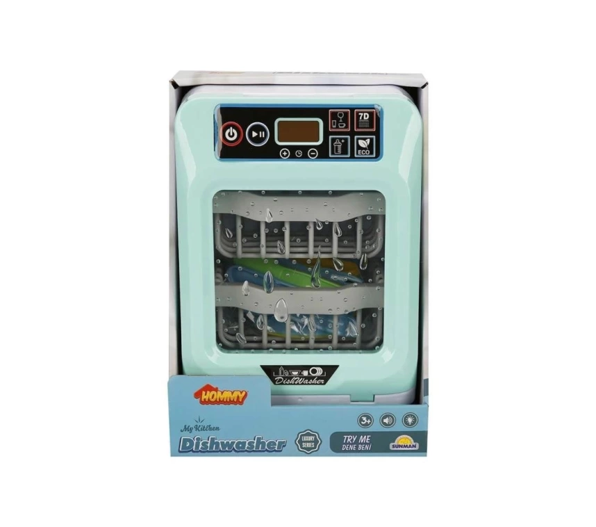 Nessiworld 3012 Hommy Sesli ve Işıklı Yeşil Bulaşık Makinesi -Sunman