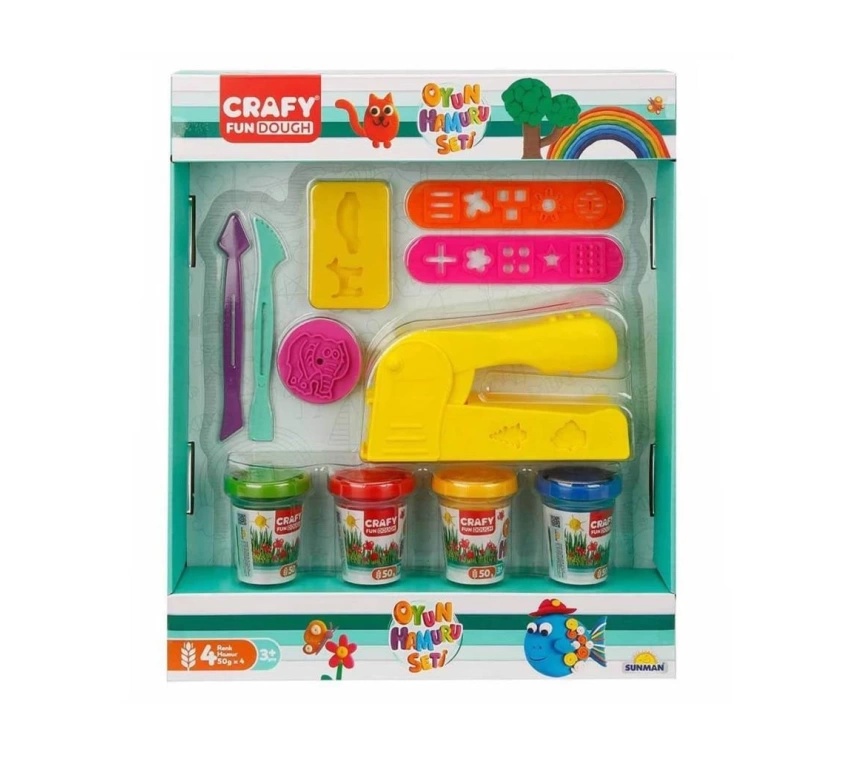 Nessiworld 30992 Crafy Oyun Hamuru Tasarım Seti 200 g - 10 Parça -Sunman