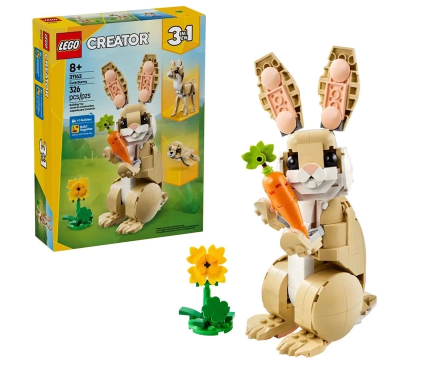 Nessiworld 31162 Lego Creator 3in1 - Sevimli Tavşan 326 parça +8 yaş