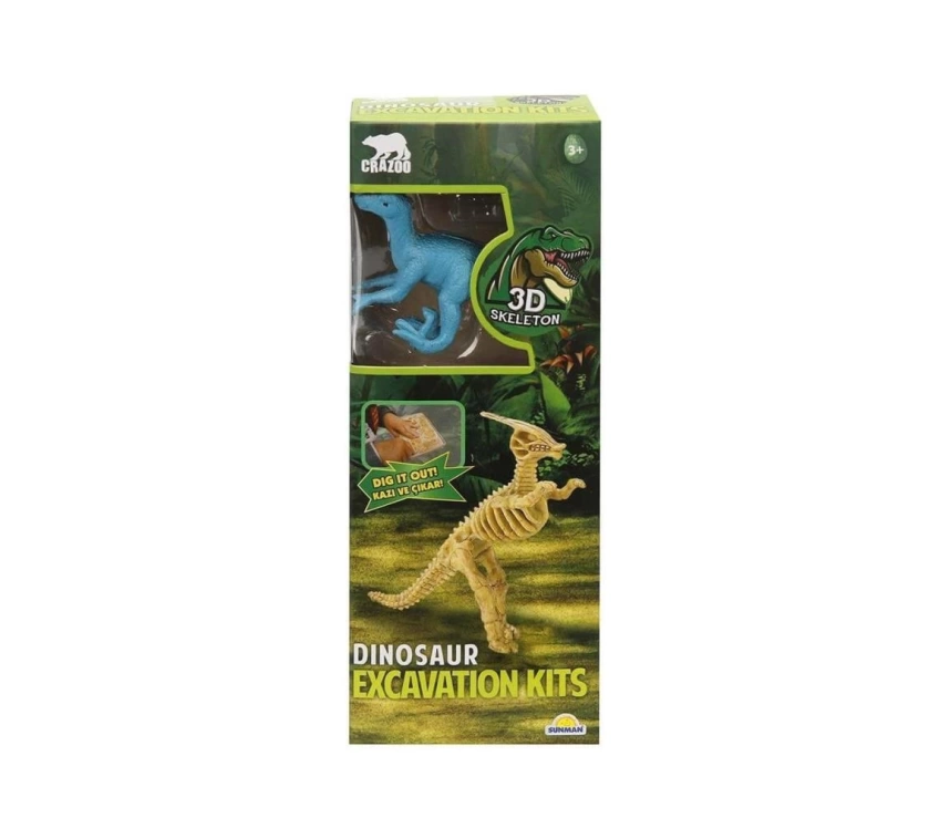NessiWorld 3563 Crazoo Dinozor Figürlü 3D Kazı Seti