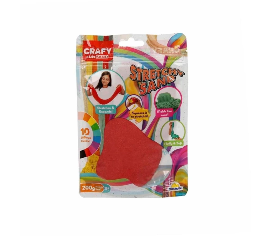 Nessiworld 3604 Crafy Streç Oyun Kumu Kırmızı 200 g -Sunman