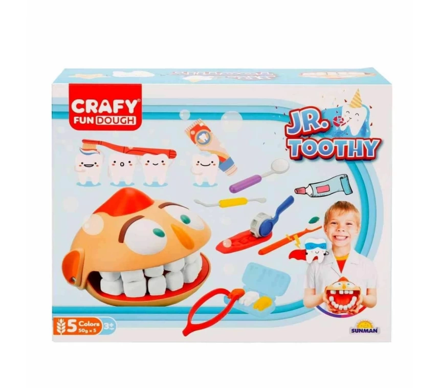 Nessiworld 3617 Crafy Jr. Toothy Oyun Hamuru Seti 12 Parça
