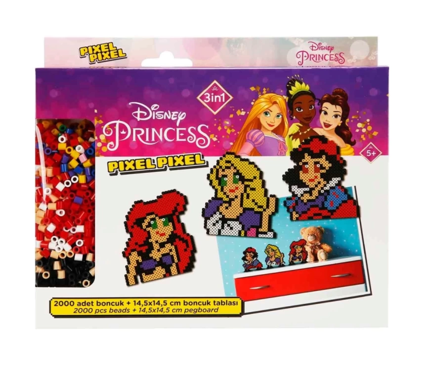 Nessiworld 3in1 Disney Princess Pixel Pixel Boncuk Aktivite ve Oyuncak Seti S00005169