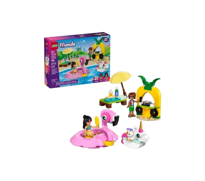 Nessiworld 42658 Lego Friends Unicorn ve Flamingo Havuz Partisi 99 parça +5 yaş