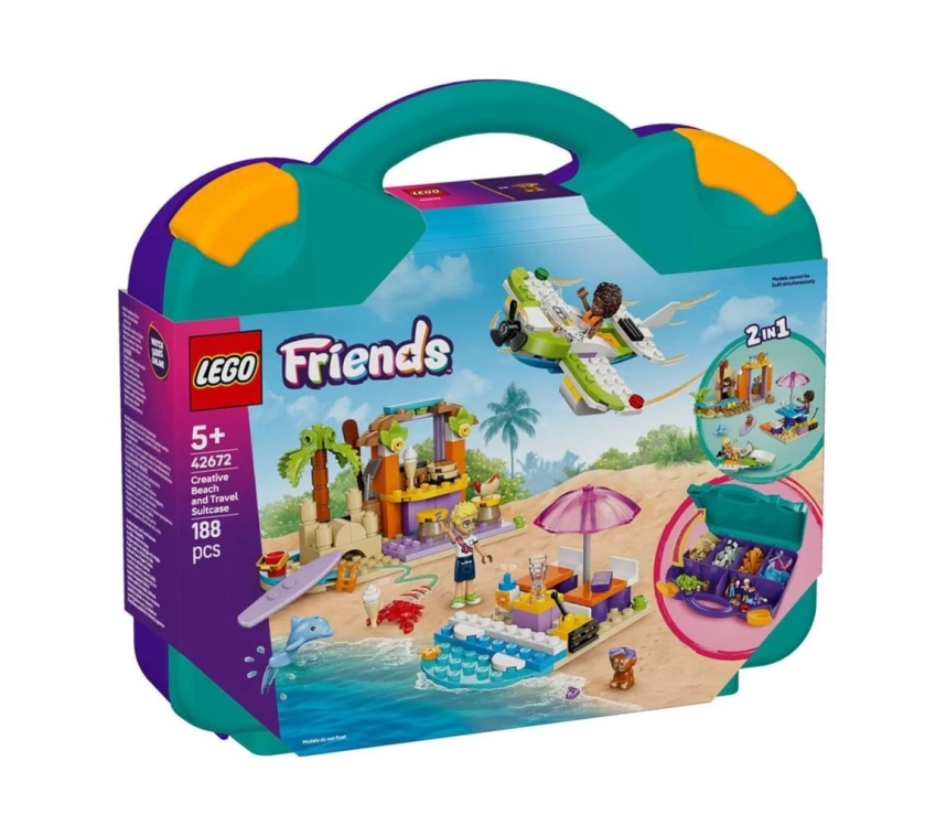 Nessiworld  42672 Lego Friends Yaratıcı Plaj ve Seyahat Bavulu 188 parça +5 yaş