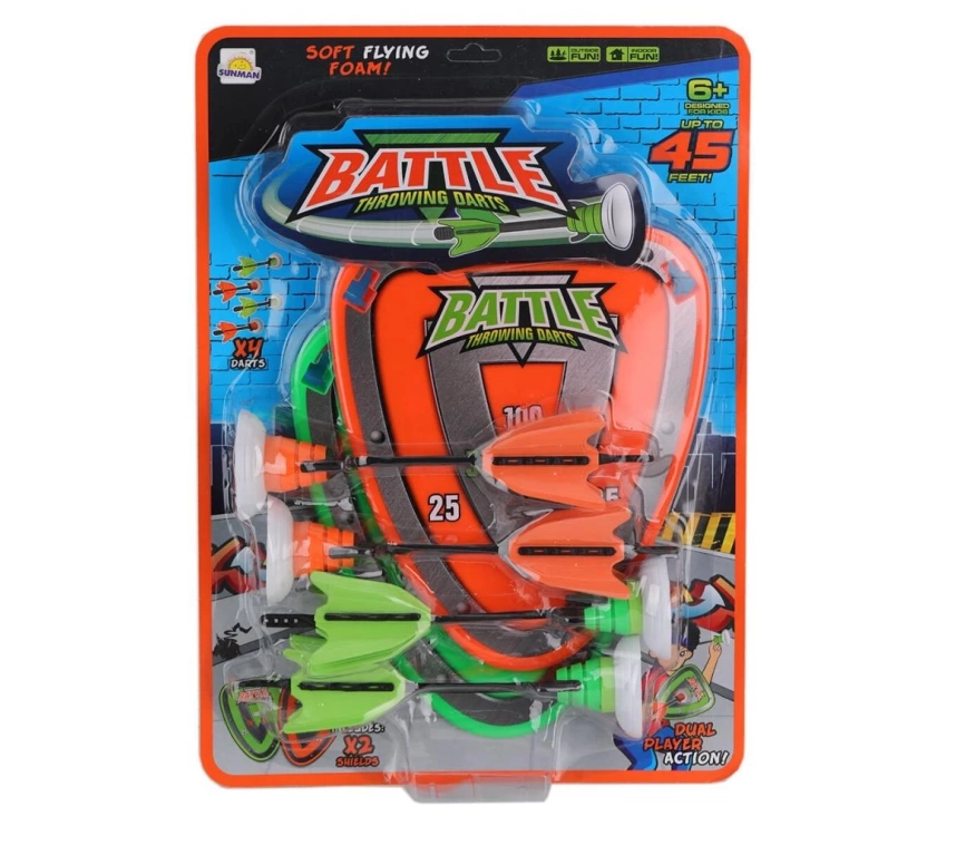 Nessiworld 4305 SUN-YFN-DART-BATTLE THROWİNG 2 HEDEFLİ 4 OKLU DART