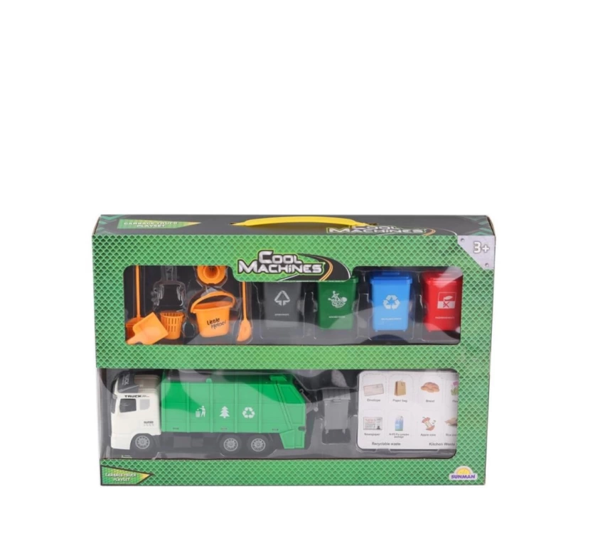 Nessiworld 4514 SUN-RST-CLM-OYUN SET  YEŞİL ÇÖP KAMYONU