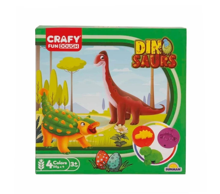 Nessiworld 4734 Crafy 14’lü Oyun Hamuru Kalıp Seti – Dinozorlar