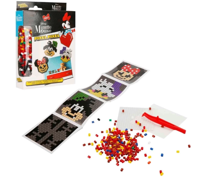 Nessiworld 4in1 Disney Minnie Mouse Pixel Pixel Boncuk Aktivite ve Oyuncak Seti