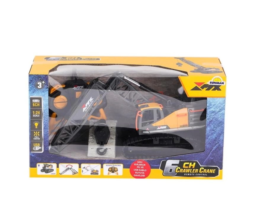Nessiworld 5081 SUN-RST-RC İŞ MAKİNESİ 1 24 BULDOZER FF IŞIKLI 6CH 3 7V USB 40MHZ
