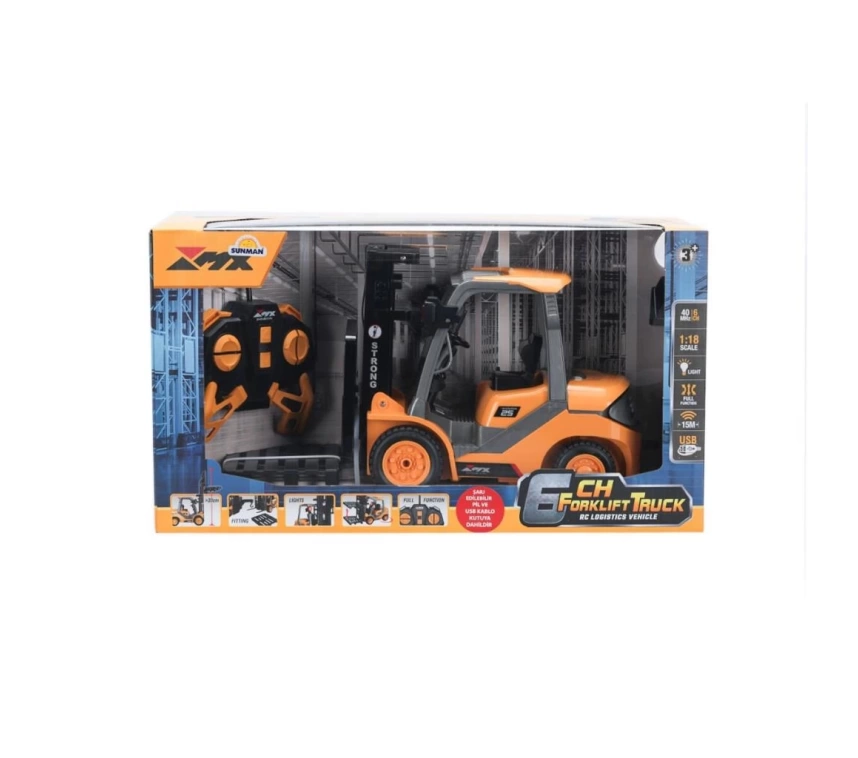Nessiworld 5087 SUN-RST-RC İŞ MAKİNESİ 1 18 FORKLİFT FF IŞIKLI 6CH 3 7V USB 40MHZ