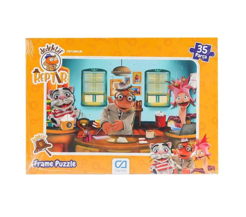 Nessiworld 5208 Dedektif Reptır Frame Puzzle 35 Parça -CA Games