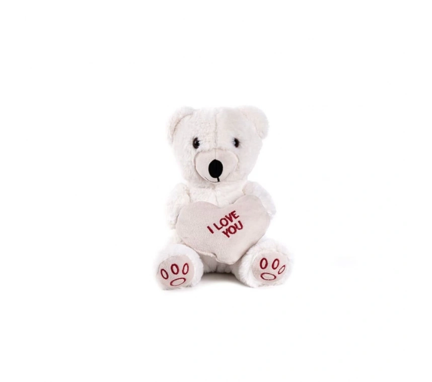 Nessiworld 5520 50 CM BEYAZ KALPLİ AYICIK