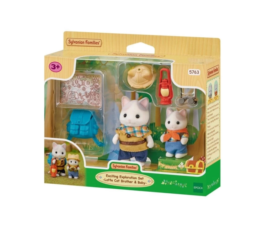 Nessiworld 5763 Sylvanian Families Heyecanlı Keşif Seti Latte Kedi Abi ve Bebek +4 yaş