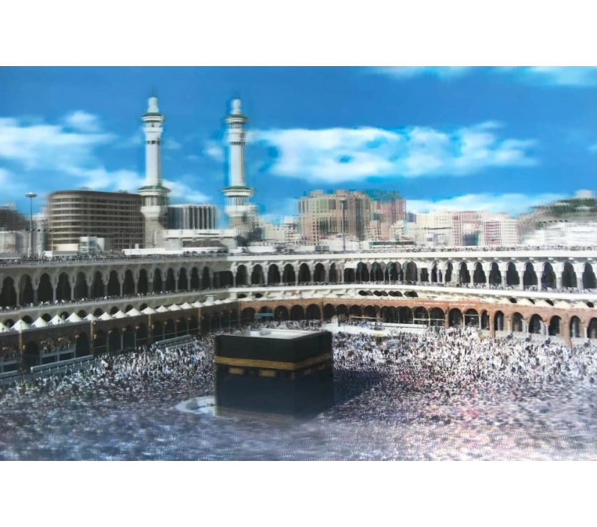 NessiWorld 5D Elmas Boyama Ekstra Çözünürlüğe Sahip Kabe Resmi Mekke Tablosu 40x60 cm