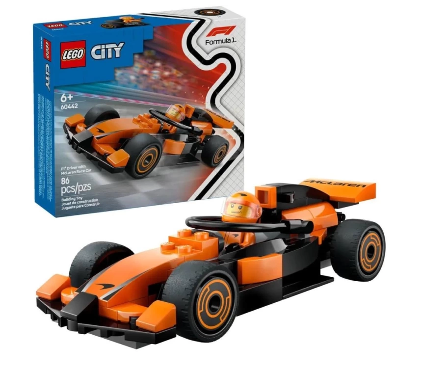 Nessiworld 60442 Lego City McLaren Yarış Arabalı F1 Sürücüsü 86 parça +6 yaş