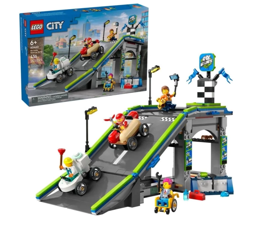 Nessiworld 60460 Lego City Senin Kuralların: Yarış Arabası Rampa Parçası 436 parça +6 yaş