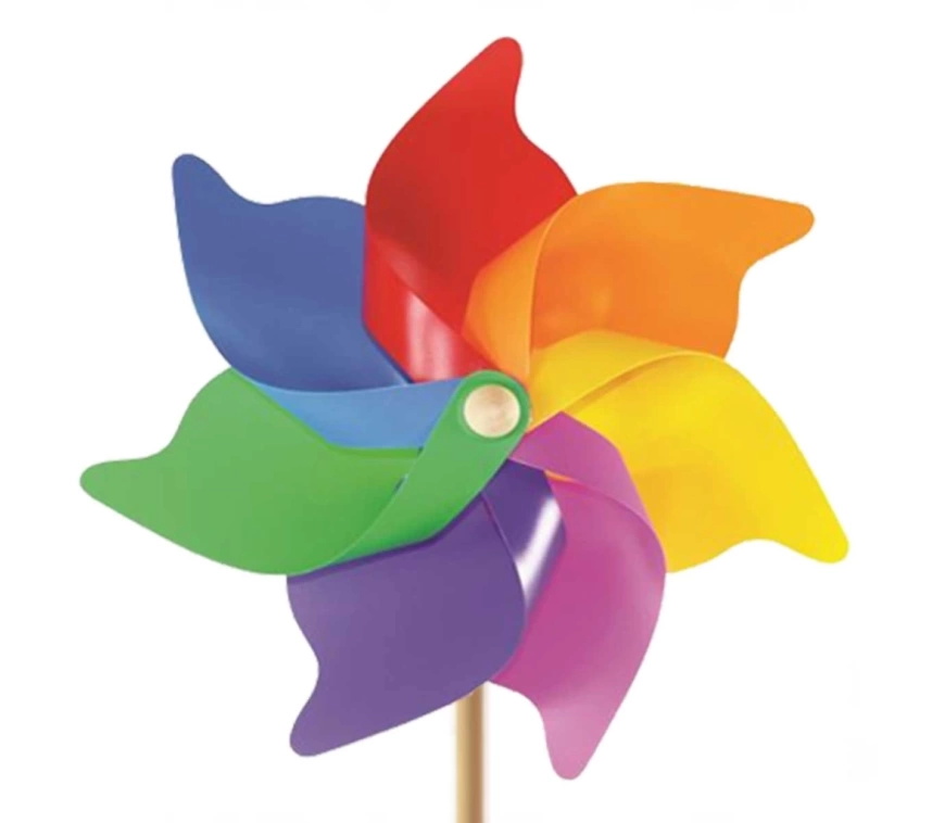 Nessiworld 7 Kanat 35 cm Gök Kuşağı Rüzgar Gülü
