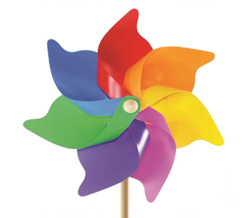 Nessiworld 7 Kanat 45 cm Gök Kuşağı Rüzgar Gülü