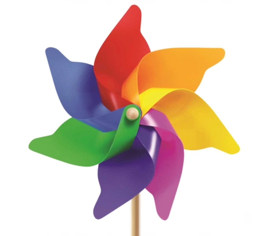 Nessiworld 7 Kanat 65 cm Gök Kuşağı Rüzgar Gülü