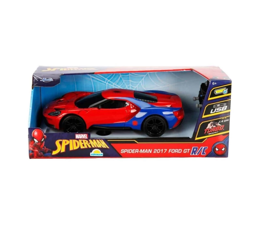 Nessiworld 7038 1:16 Marvel Spiderman 2017 Ford GT USB Şarjlı Uzaktan Kumandalı Araba