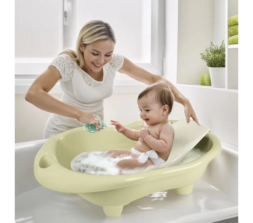Nessiworld 7269 HIPPO BEBEK YIKAMA KÜVETİ VE DESTEĞİ ECO YEŞİL