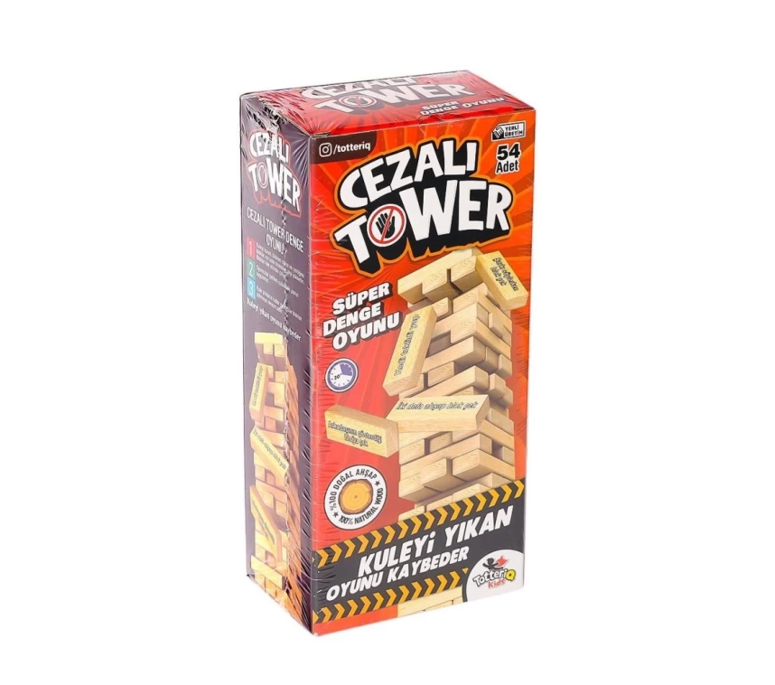 Nessiworld 7306 Cezalı Tower Ahşap Denge Oyunu -Totteriq