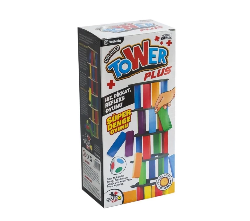 Nessiworld 7317 Renkli Plus Tower Süper Denge Oyunu 54 Adet -Totteriq