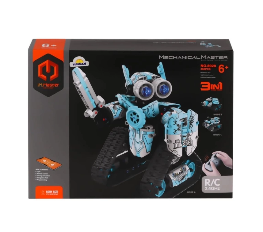 Nessiworld 8028 IMM Mekanik Master Kumandalı Robot Araba Blokları 3IN1  398 Parça