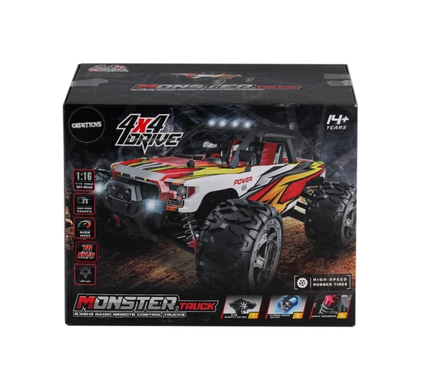 Nessiworld 866-1612 1:16 Kumandalı 70 km/h Monster Truck 4x4