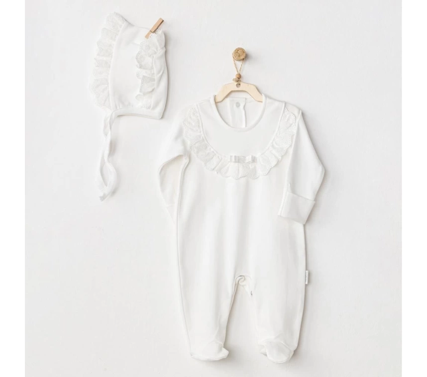 Nessiworld   AC24504 Petit Love Bebek Tulum Takım Ekru