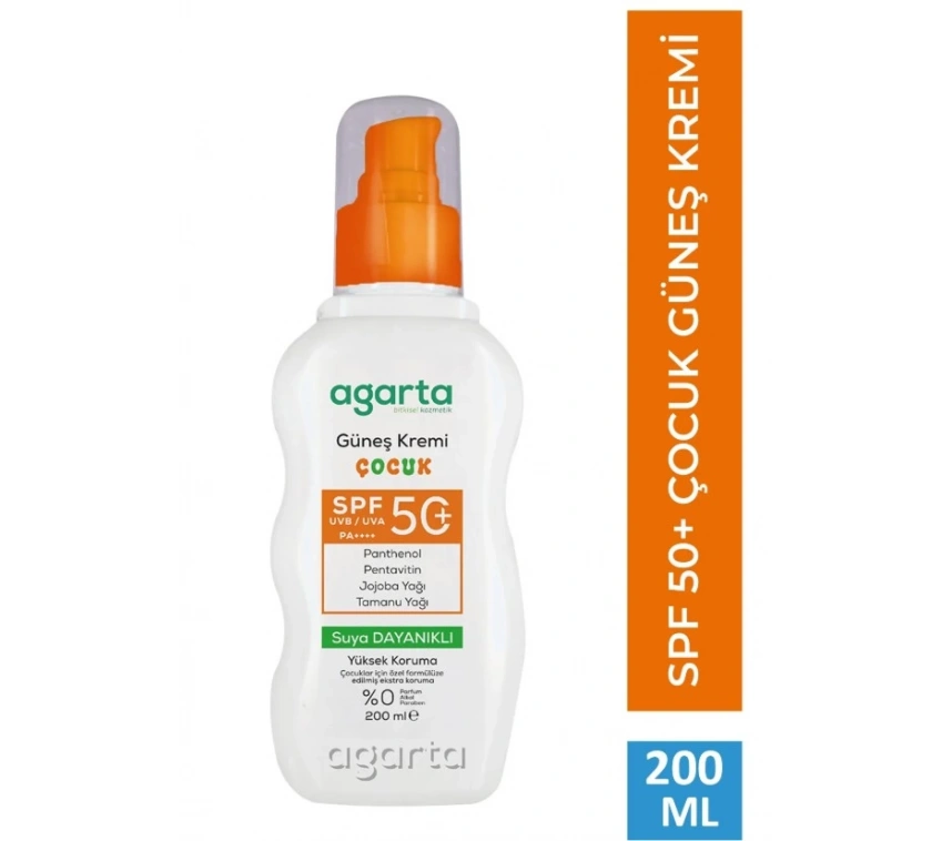 Nessiworld Agarta Doğal Güneş Kremi Çocuk 50 SPF 200 ml