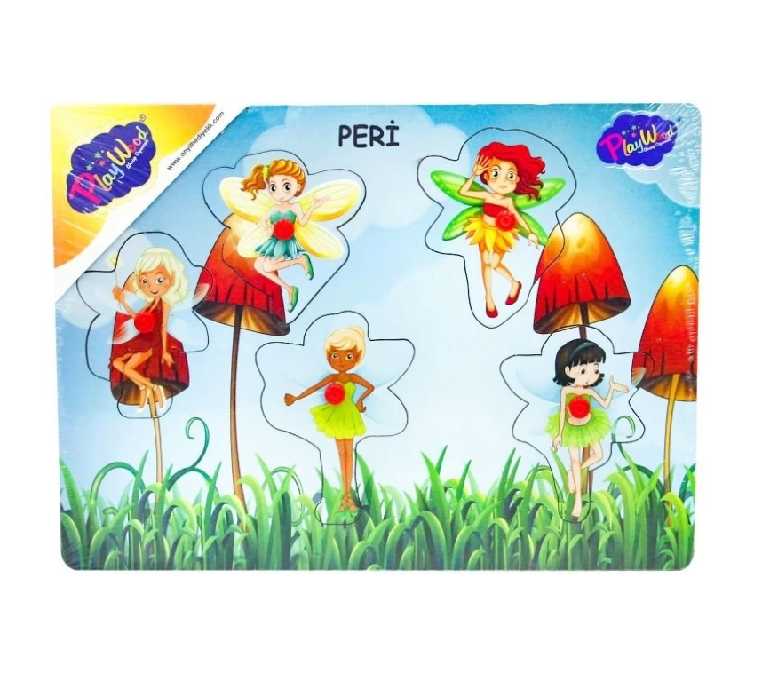 Nessiworld Ahşap Tutmalı Peri Kızı Puzzle