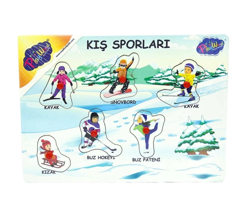 Nessiworld Ahşap Tutmalı Sporlar Yapboz