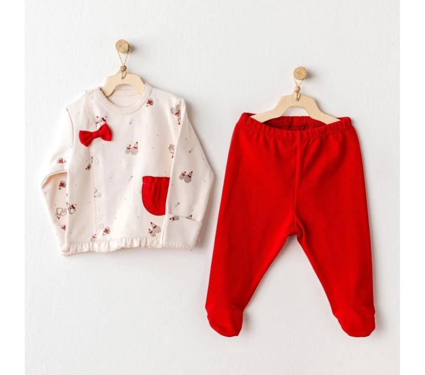 Nessiworld Andywawa AC25345 Penguin 2Li Bebe Zıbın Takım Ekru