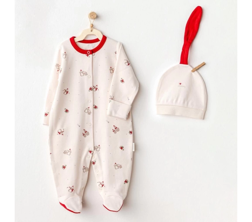 Nessiworld Andywawa AC25346 Penguin Bebek Tulum Takım Ekru
