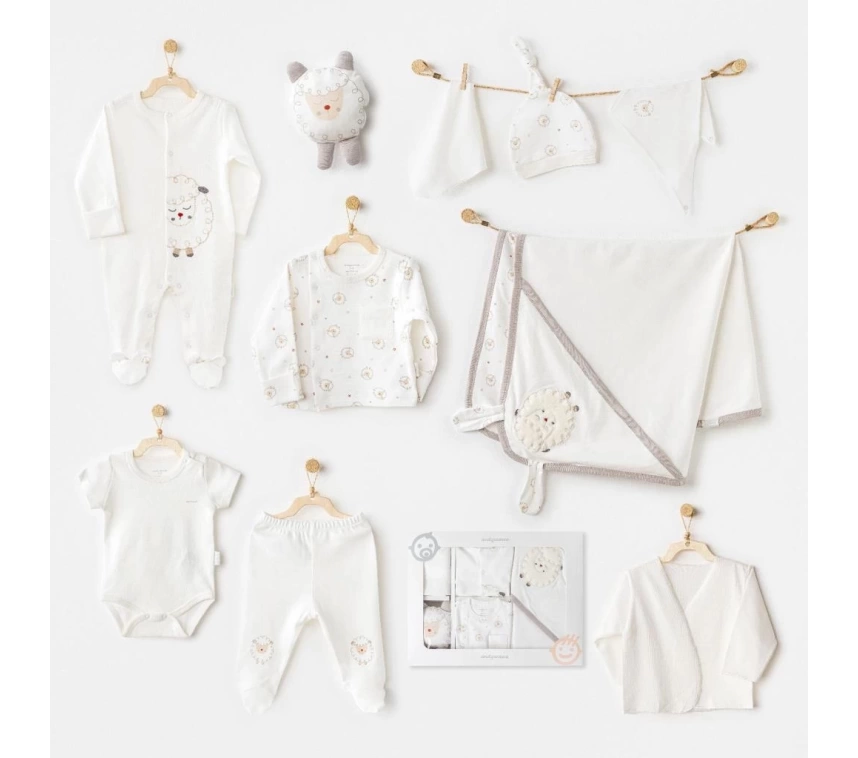 Nessiworld Andywawa AC25561 Newborn Set Tinny Ships 10Lu Hastane Çıkışı Ekru