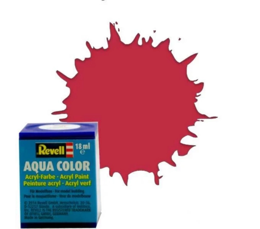 NessiWorld Aqua Color Carmine Red - Mat Boya- 18 ml