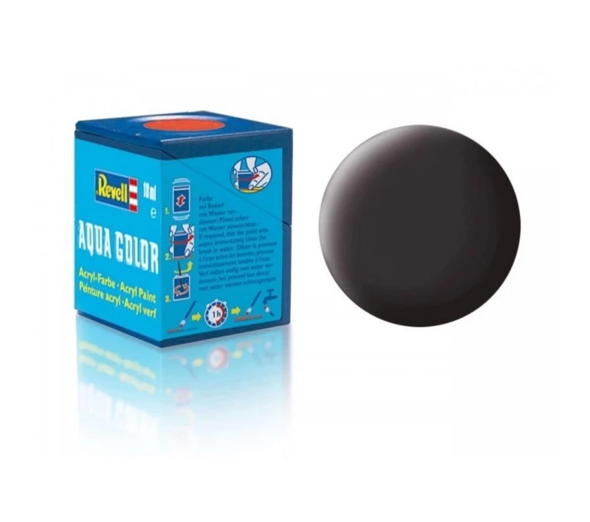 NessiWorld Aqua Color Tar Black - Mat Boya - 18 ml