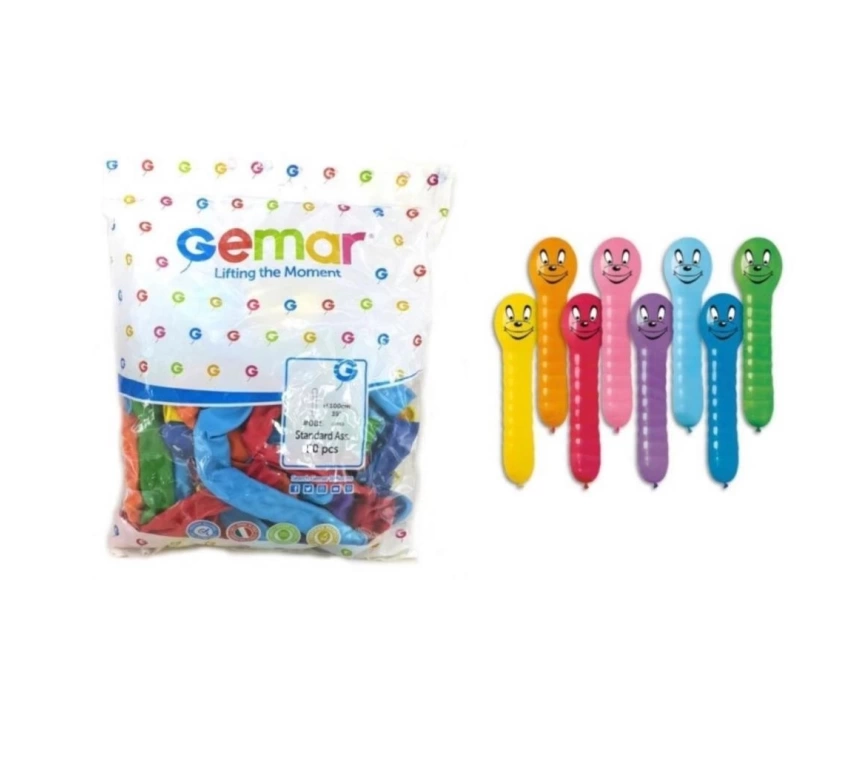Nessiworld AS-1 Gemar Spiral Balon 100 Adet -Dinamik Oyuncak