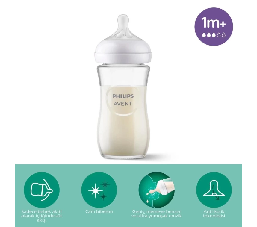 Nessiworld    Avent Doğal Tepkili Natural Response Cam Biberon 240 ml 1+ Ay