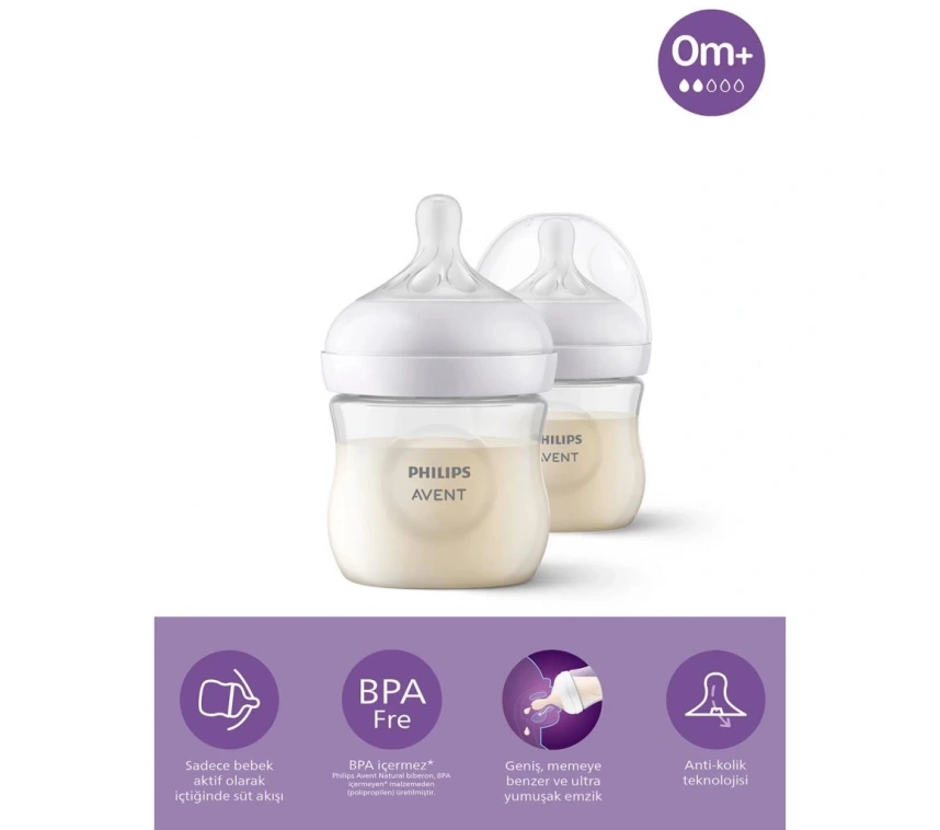 Nessiworld    Avent Doğal Tepkili Natural Response PP 2li Biberon Seti 125ml 0+ Ay