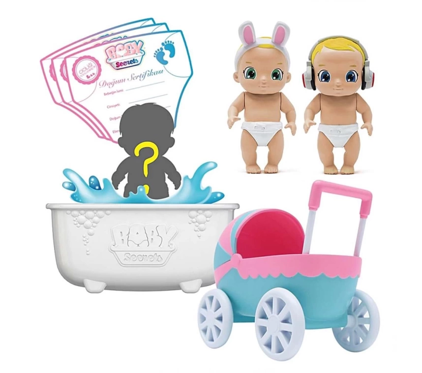 Nessiworld Baby Secrets Sürpriz Figür ve Bebek Arabası Seti