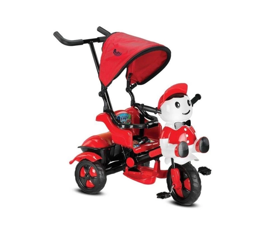Nessiworld Babyhope 125 Yupi Triycle 3 Tekerli Kontrollü Bisiklet Kırmızı-Siyah