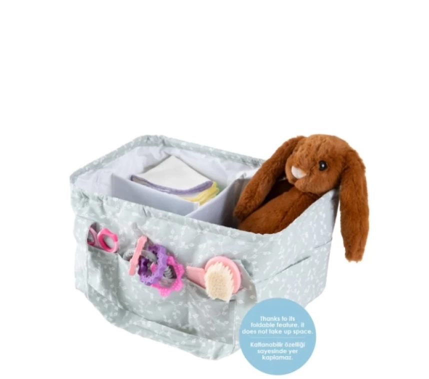 Nessiworld BabyJem Katlamalı Anne & Bebek Organizer 795 Yeşil Çiçek